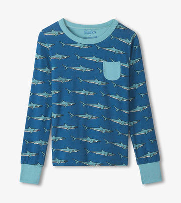Hatley Shark Tank Bamboo Pajama Set